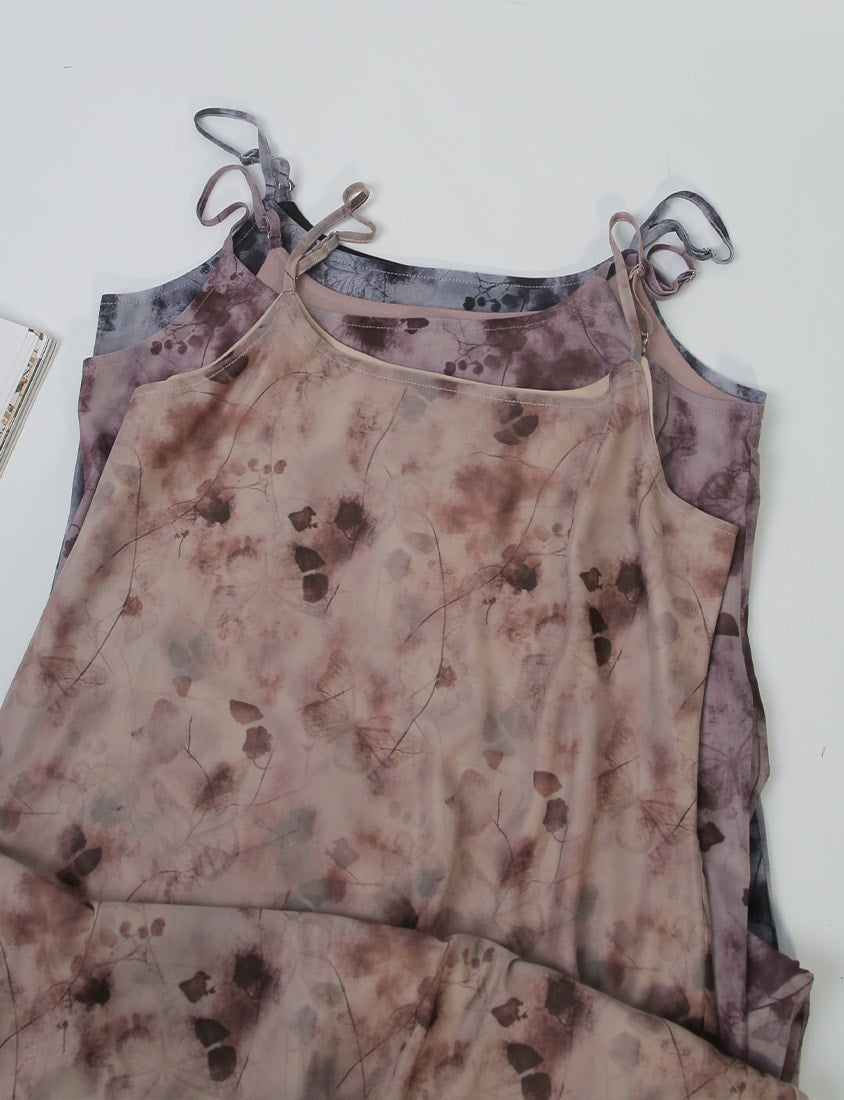 MUA! Sheer Adjustable Tie-Dye Plus Size Maxi Dress