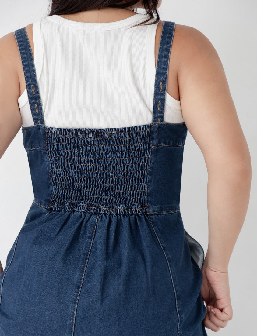 MUA! Sexy Denim Zipper Plus Size Cami Dress