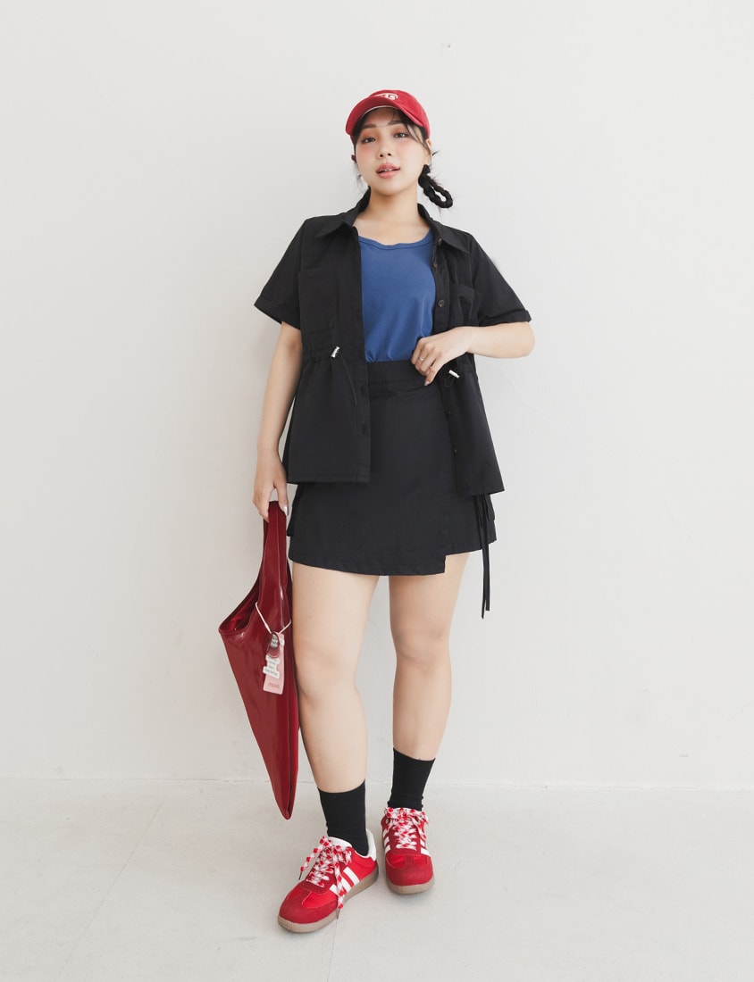 U-Neck Multicolor Plus Size Comfy Slim Tee