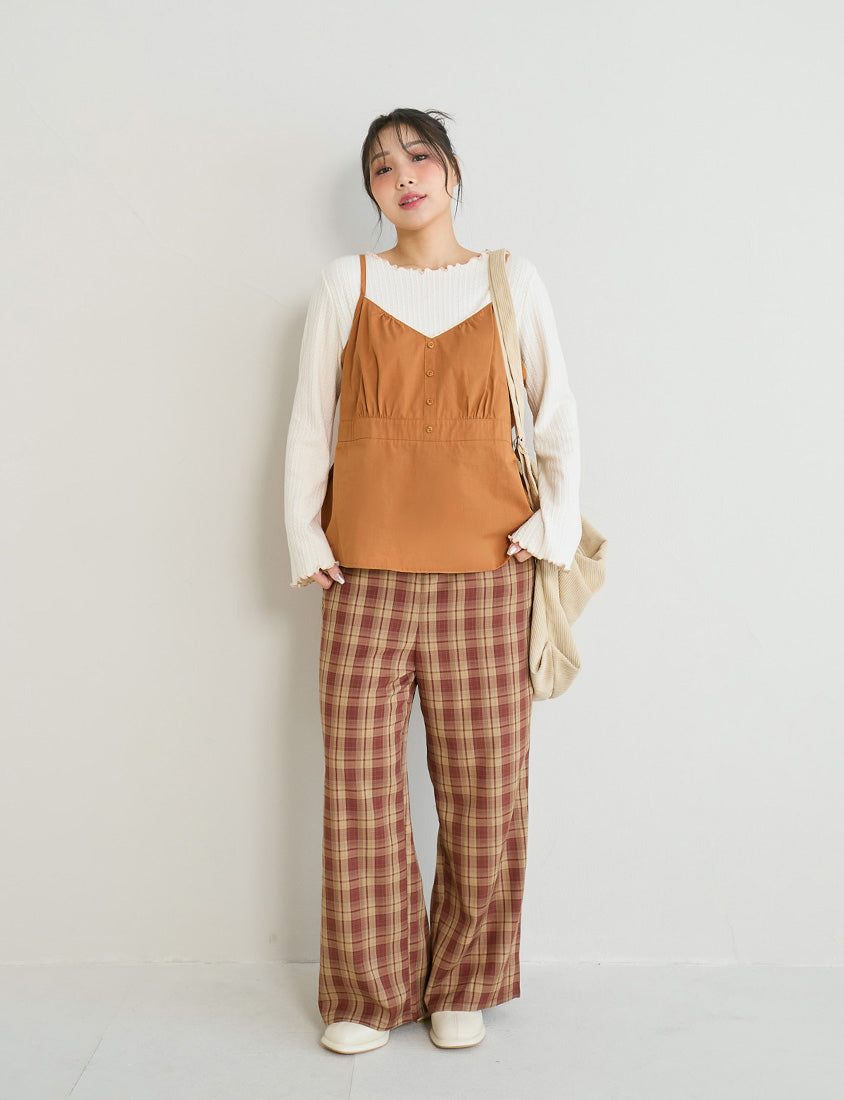 Lace V-Neck Adjustable Waist Plus Size Tank Top