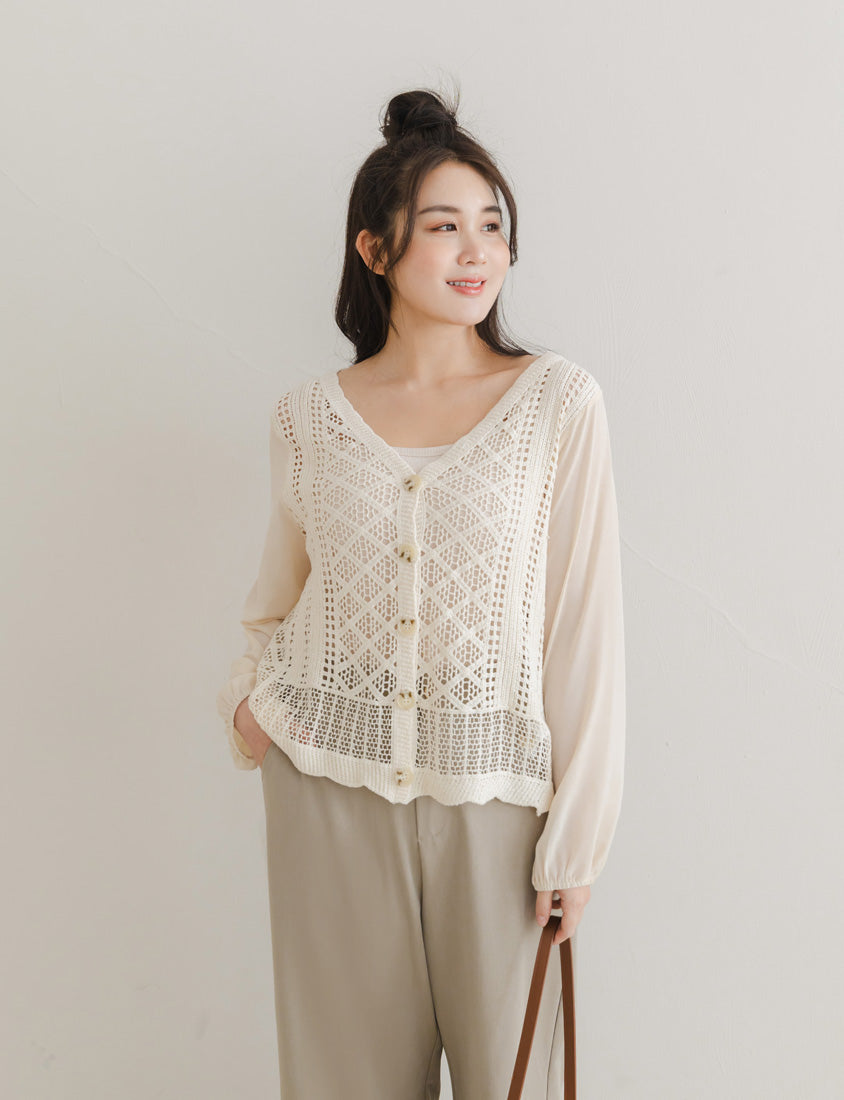 Bohemian Sheer Knit Plus Size Cover Up
