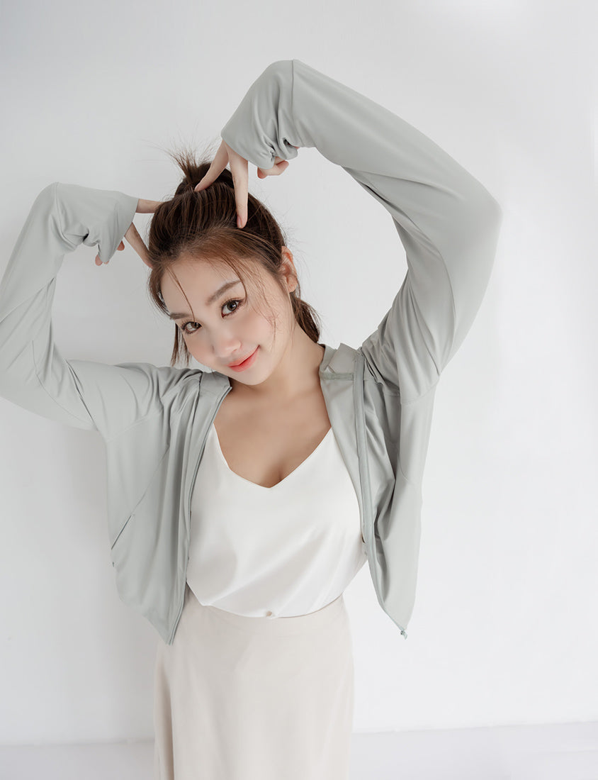 UV PRO+ Cooling Tech Sun Protection Plus Size Cropped Jacket
