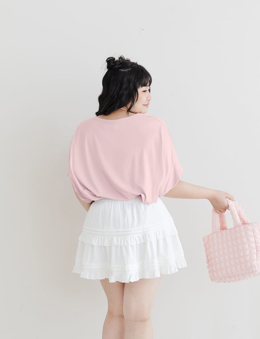 COOL PRO+ Contrast Stitch Plus Size Batwing Tee