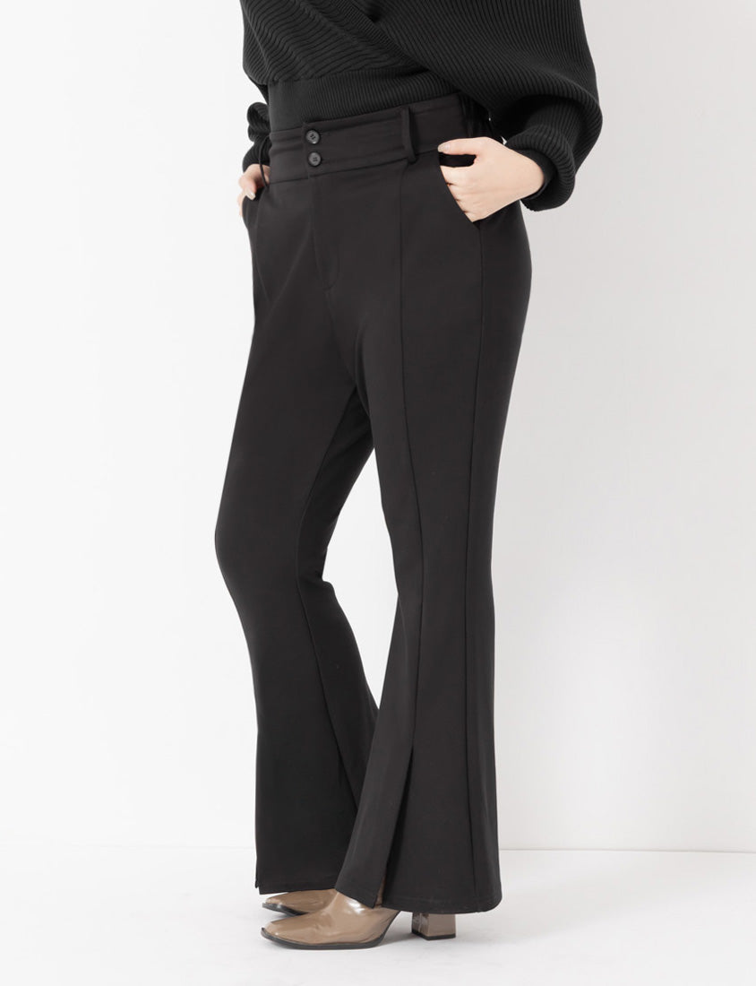 MUA! High Waist Slimming Cloud Cotton Plus Size Flared Pants