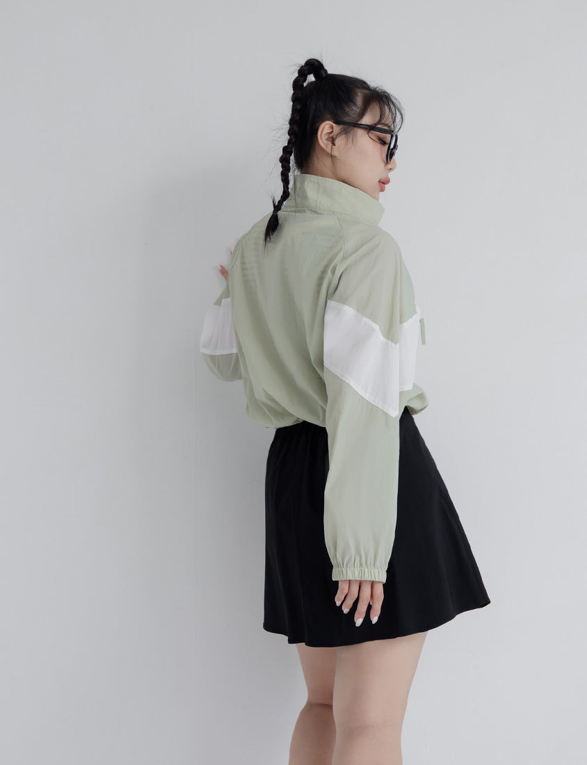 Playful Contrasting Sports Plus Size Trench Coat