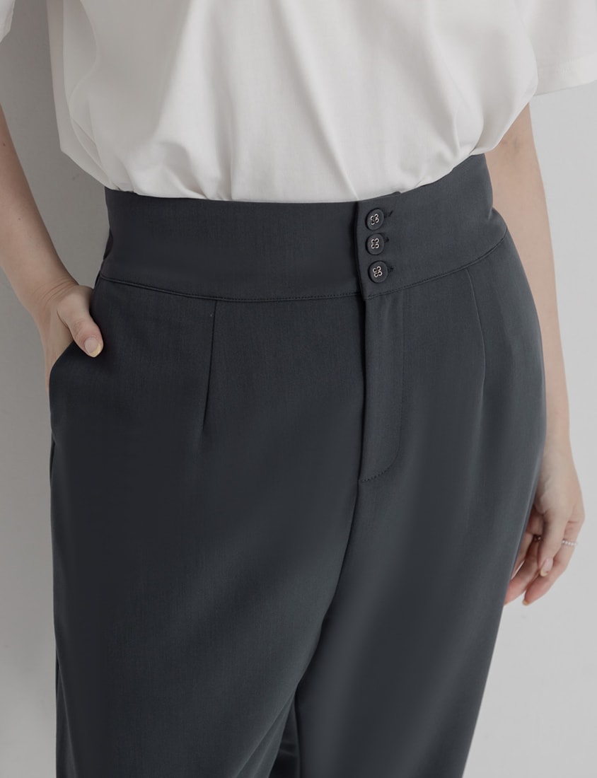 MISS. Standard Fit High Waist Plus Size Trousers