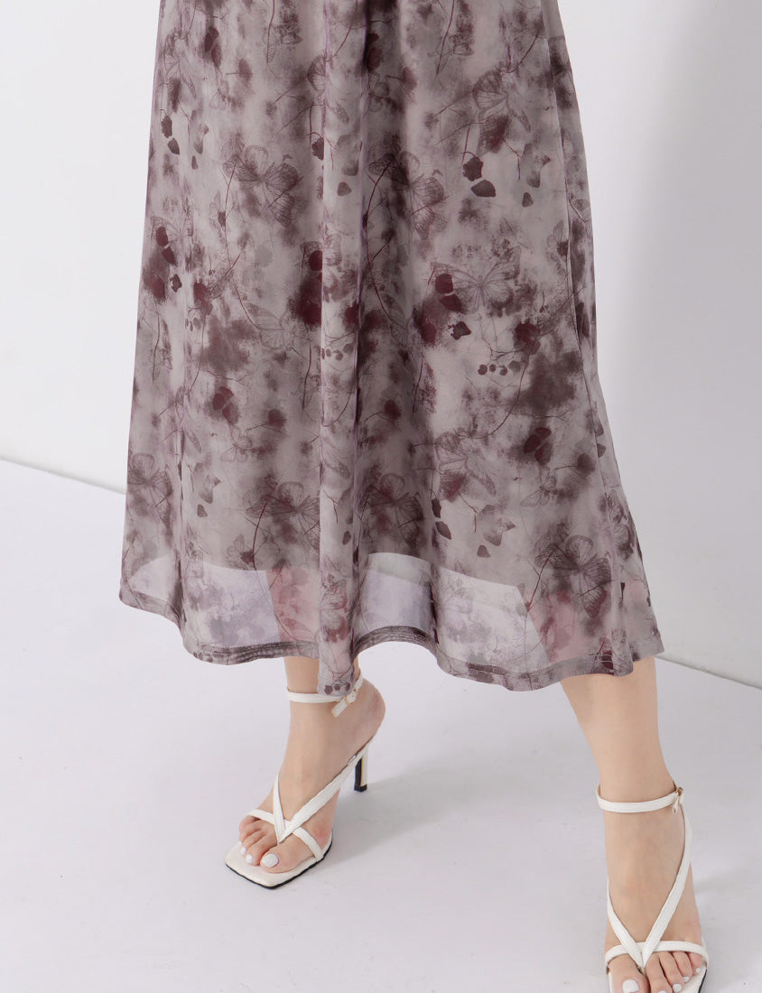 MUA! Sheer Adjustable Tie-Dye Plus Size Maxi Dress