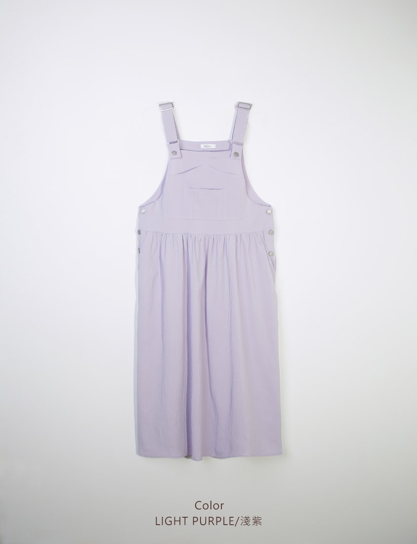 Adjustable Crinkled Utility Pockets Plus Size Cami Dress