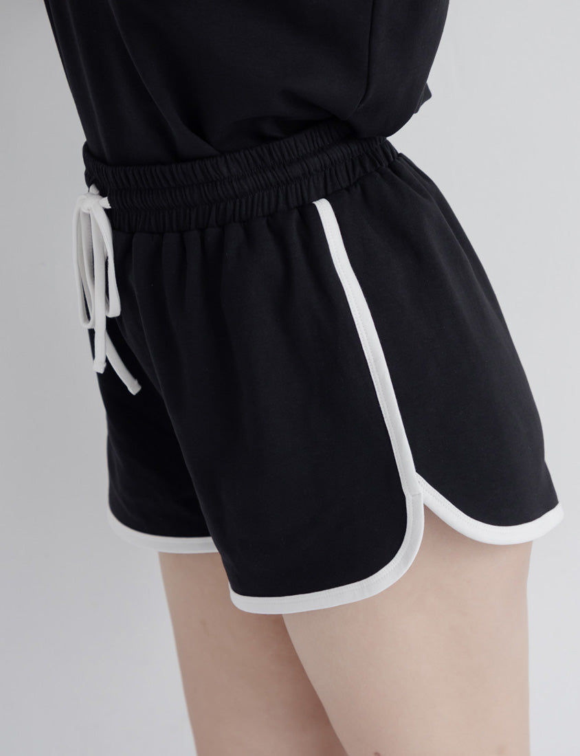 MUA! Sporty High-Waist Tie Plus Size Shorts