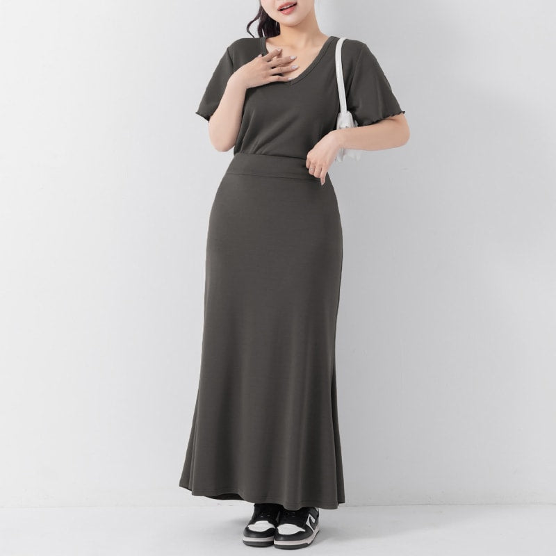 COOL PRO+ Slimming Mermaid Plus Size Maxi Skirt