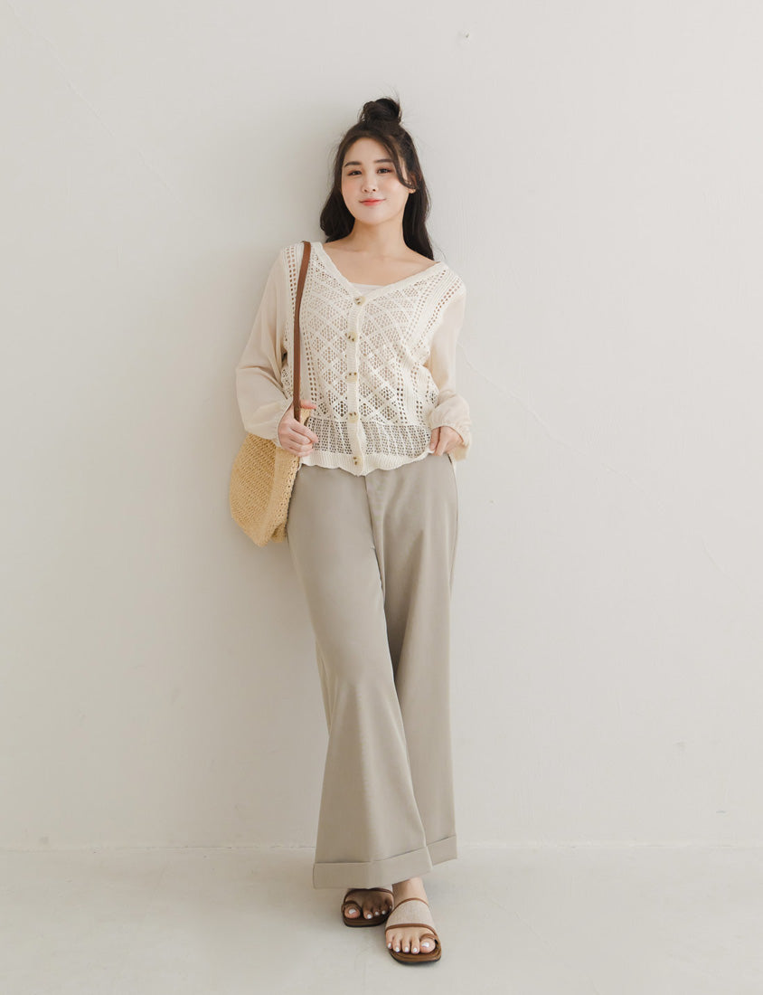 Bohemian Sheer Knit Plus Size Cover Up