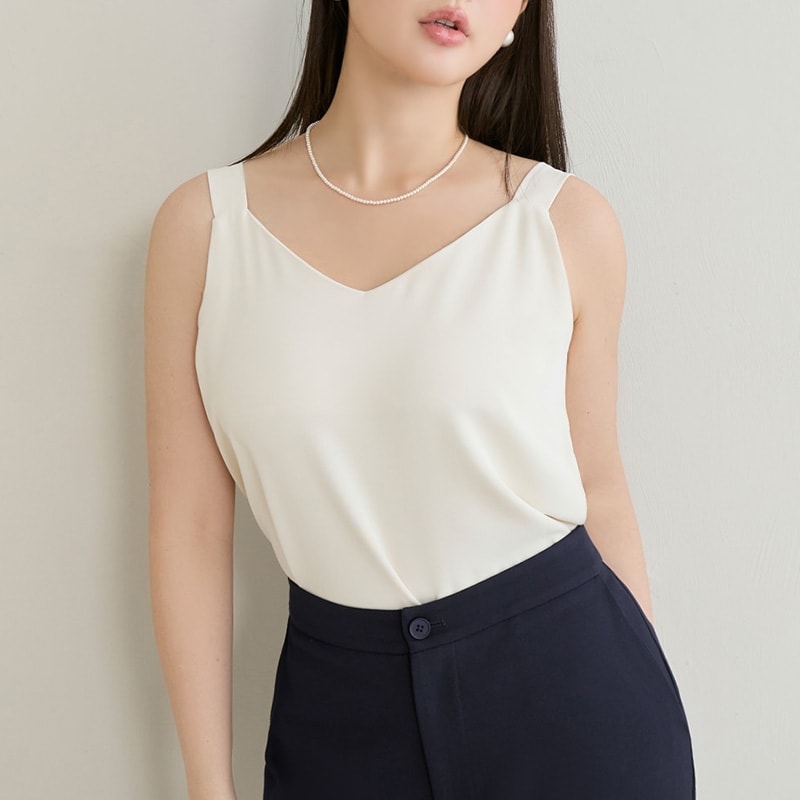 MISS. Two Way Reversible Matte Chiffon Plus Size Tank Top