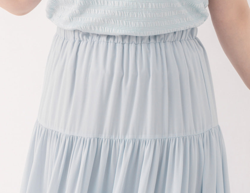 Multi-Layered Romantic Plus Size Chiffon Skirt