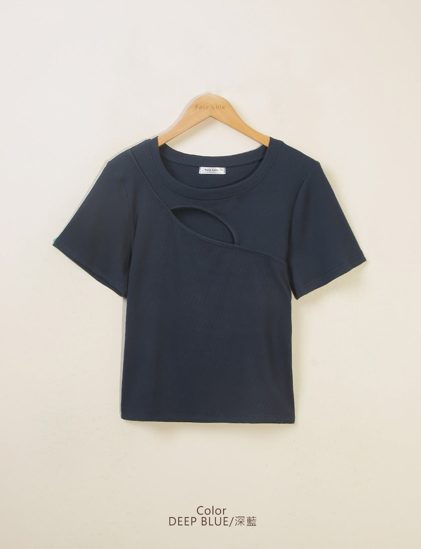 MUA! Sexy Cut-out Ribbed Plus Size Top