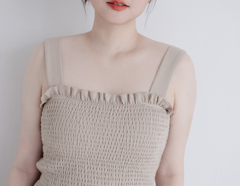 Matte Breezy Bubble Hem Plus Size Bra Camisole (With Padding)