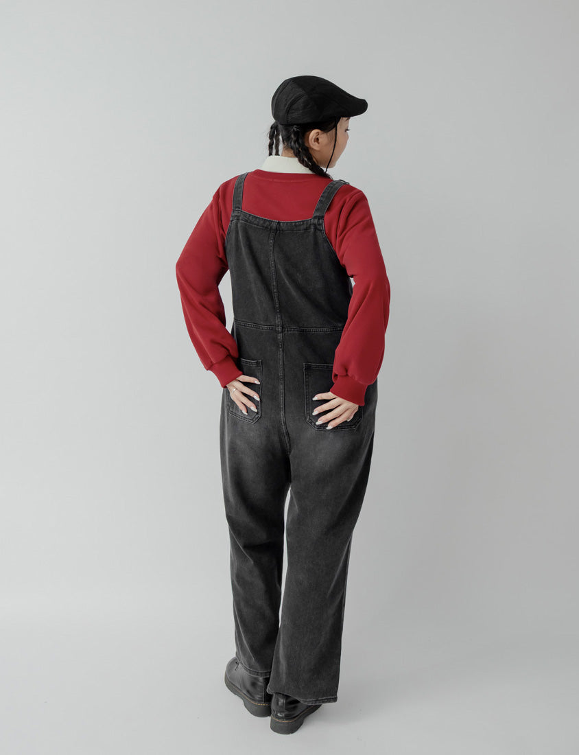 Distressed Button-Up Plus Size Denim Overalls