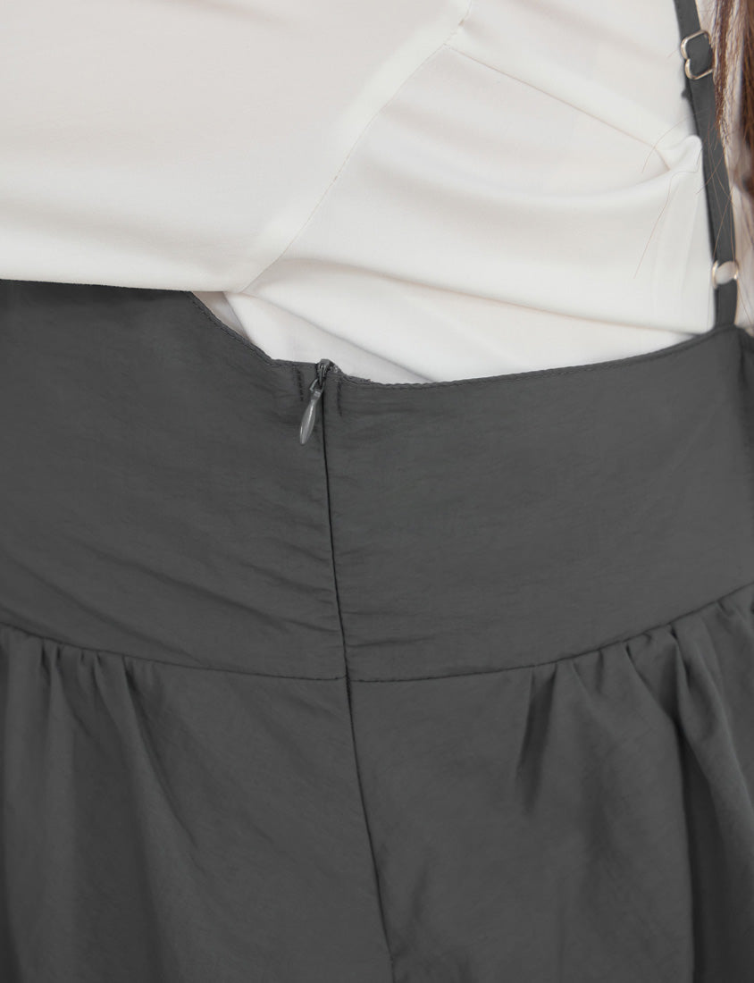 Adjustable Back Hollow Cut Plus Size Bubble Hem Cami Top