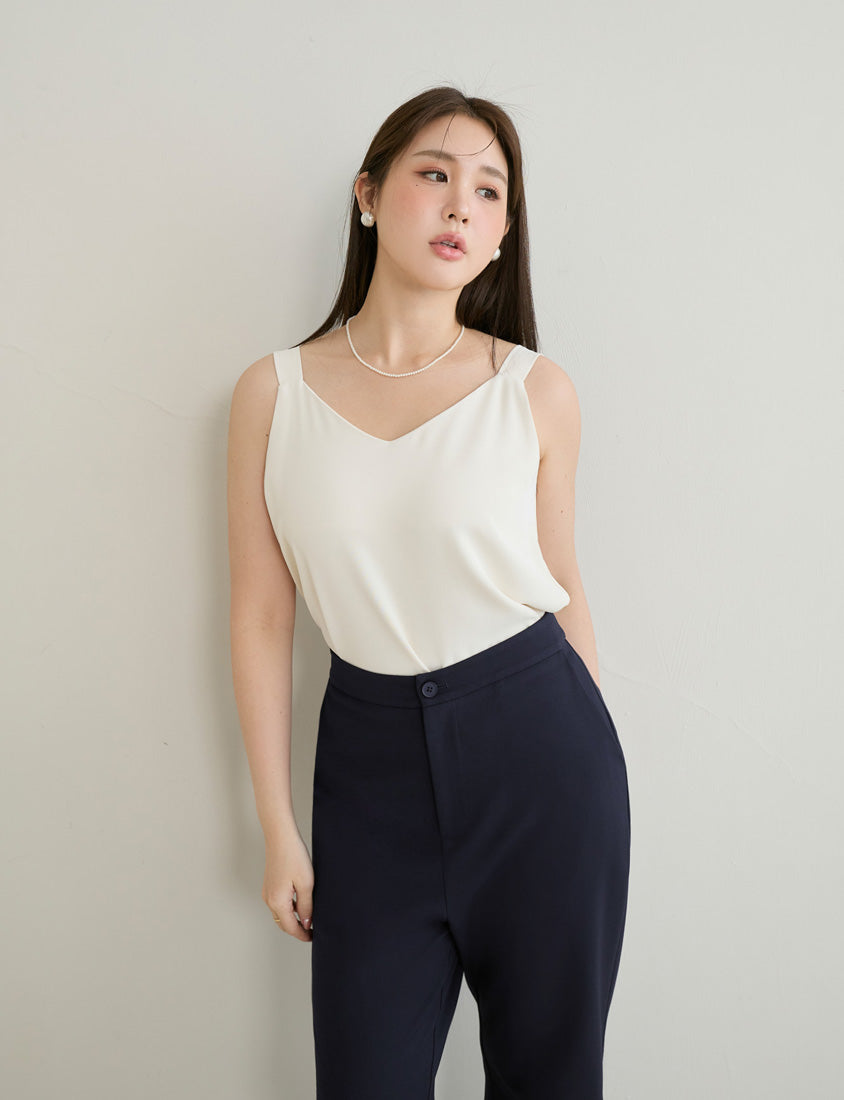 MISS. Two Way Reversible Matte Chiffon Plus Size Tank Top