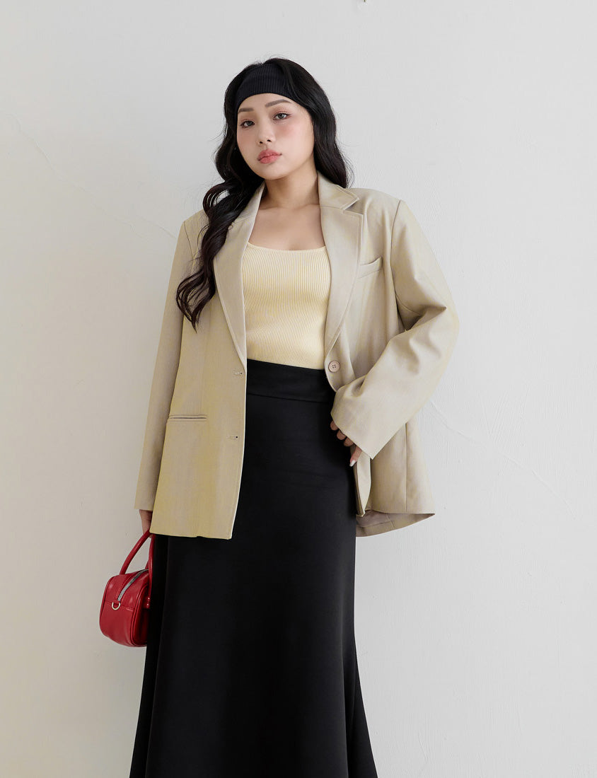 Square Neck Wide Straps Bra Bulges Support Knit Plus Size Tank Top