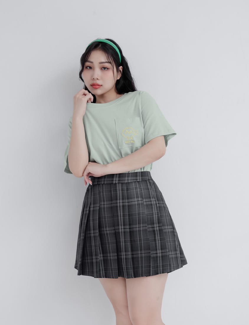 EAT ME Fried Chicken Pocket Plus Size Embroidery Tee