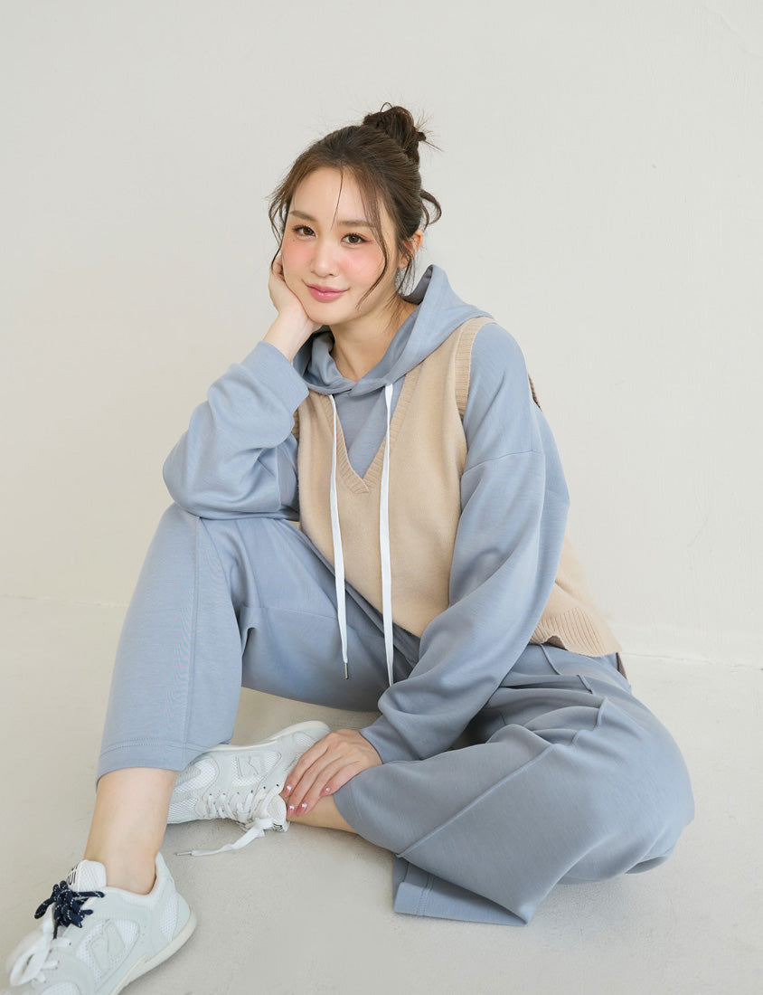 Versatile Multicolor V-Neck Cropped Plus Size Knit Vest