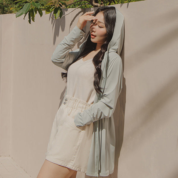 UV PRO+ Cooling Tech Sun Protection Plus Size Longline Jacket