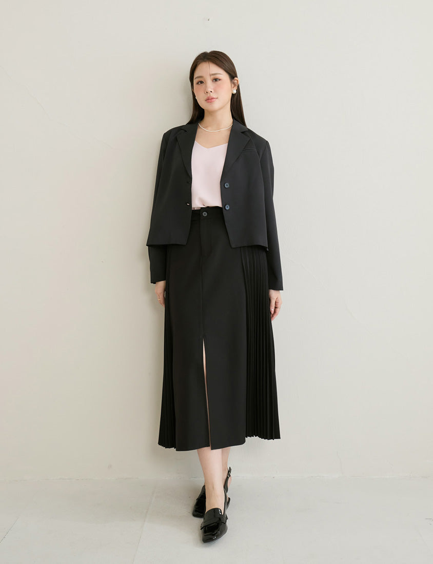 MISS. Elegant Plus Size Long Sleeve Blazer