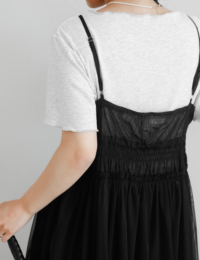 MISS. Layered Sheer MeshPlus Size Camisole