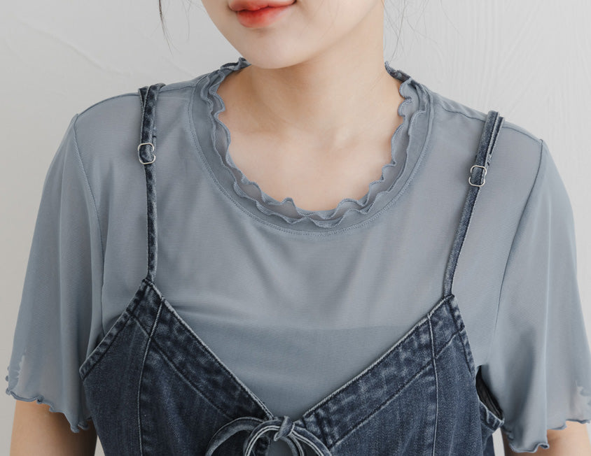 Reversible Silky Denim Plus Size Vest