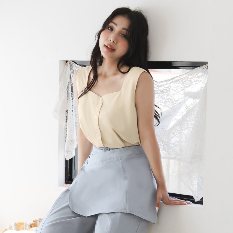 UV PRO+ Cooling Antibacterial Square Neck Plus Size Tank Top