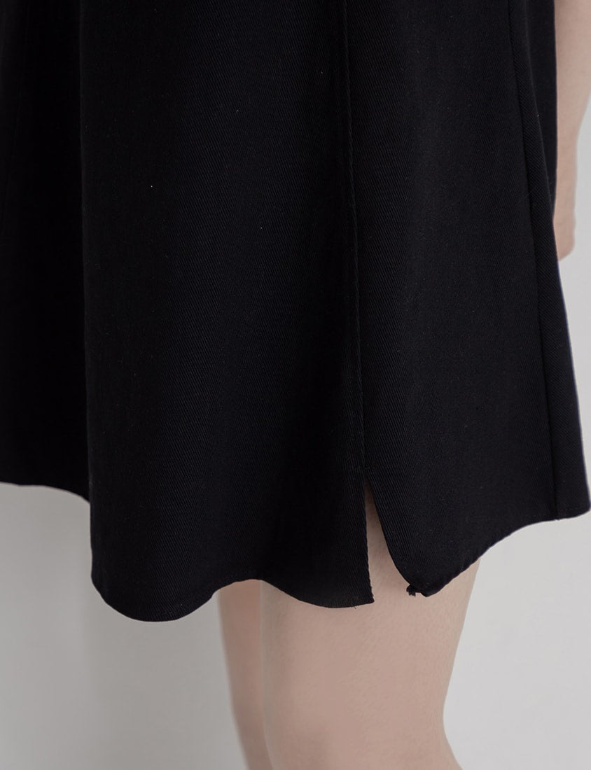 Sweetheart Neck Twill Cami Plus Size Mini Dress