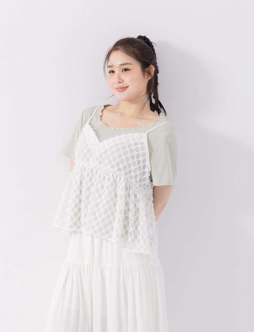 Two-Piece Japanese-Style Color-Block Plus Size Top Set