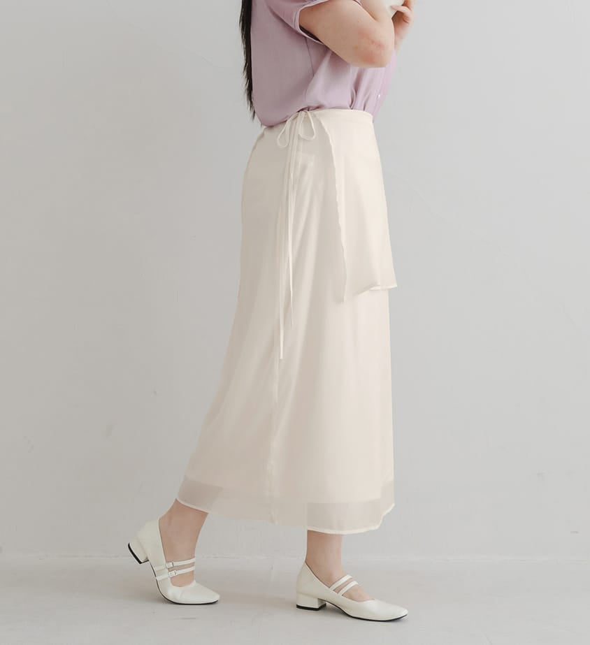 Fairy Two-Piece Sheer Plus Size Maxi Skirt (with Inner Skirt)