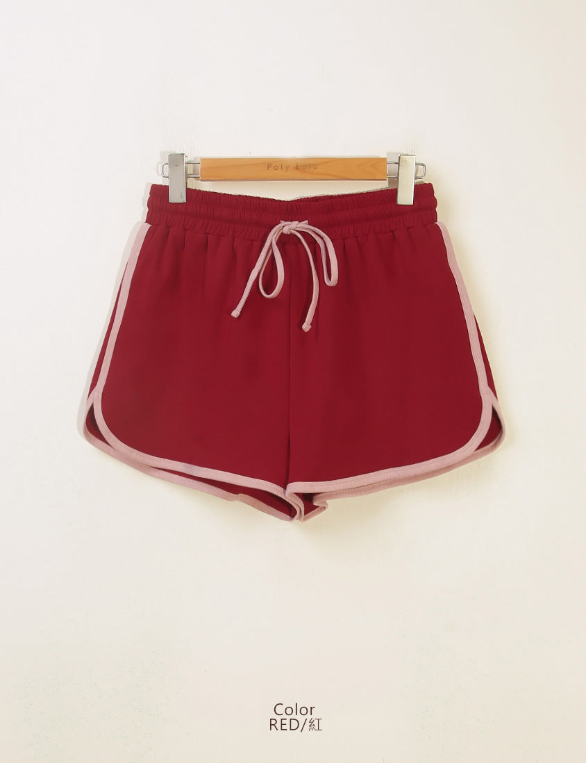 MUA! Sporty High-Waist Tie Plus Size Shorts