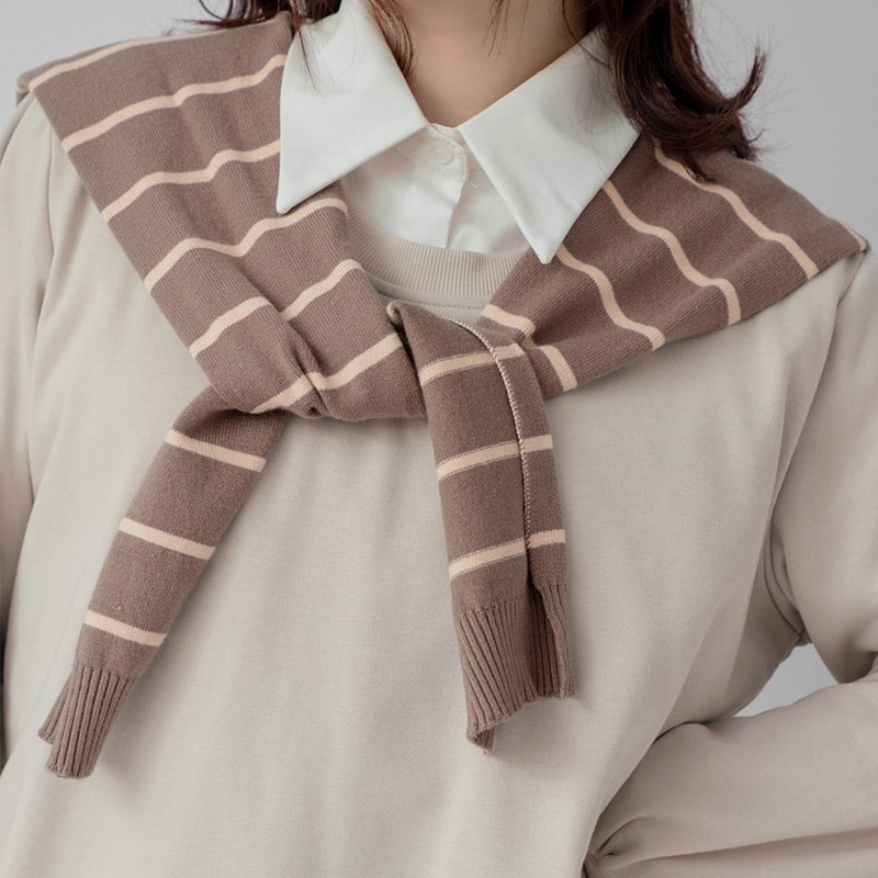 Versatile Multi-Color Knit Shawl