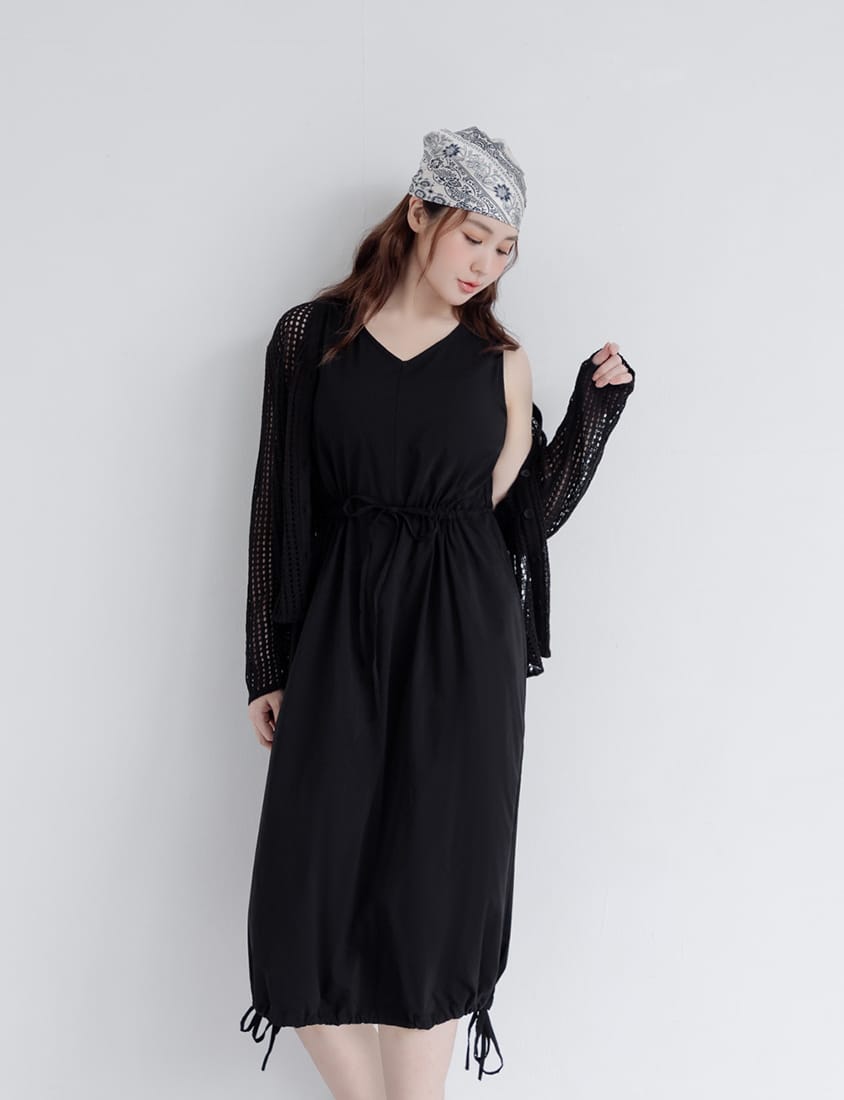 Cooling Tech V-Neck Plus Size Maxi Dress