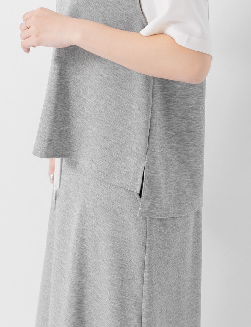 COOL PRO+ Space Cotton Faux Two-Piece Plus Size Top