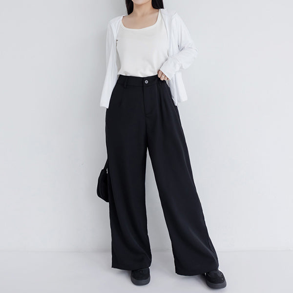 Sophisticated Pleated Drawstring Plus Size Tailored Pants