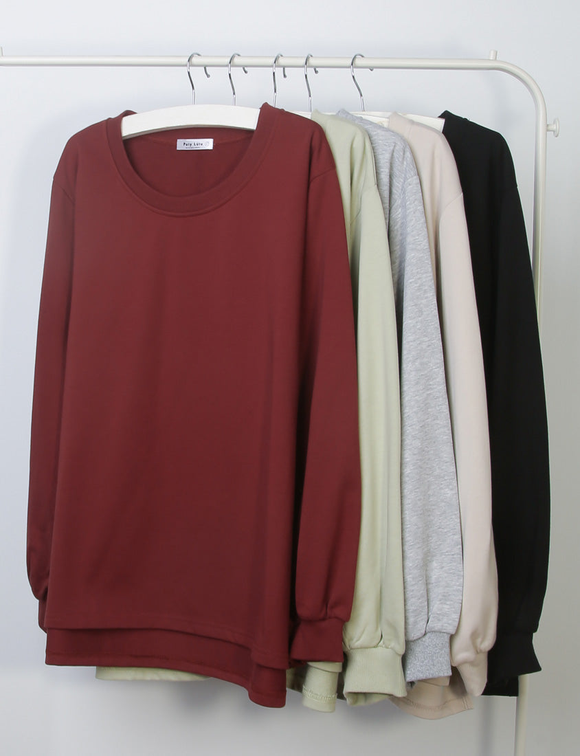 Oversized Cotton Slit Plus Size Sweatshirt (Unisex)