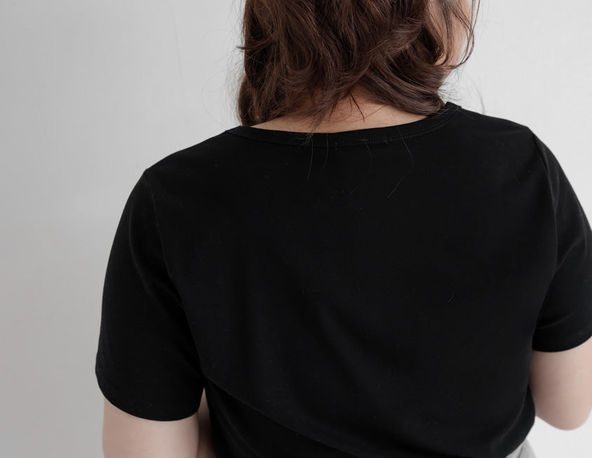 U-Neck Multicolor Plus Size Comfy Slim Tee