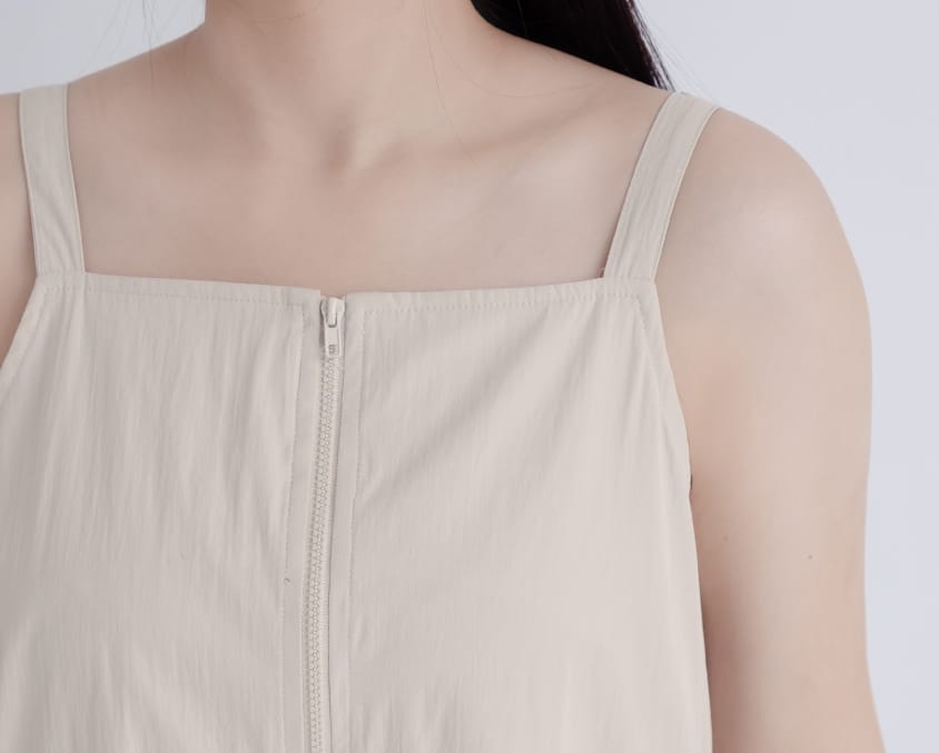 Multi-Layered Cargo Adjustable Strap Plus Size Maxi Dress