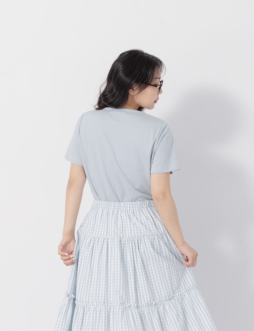 Versatile V-Neck Faux Two Piece Plus Size Tee