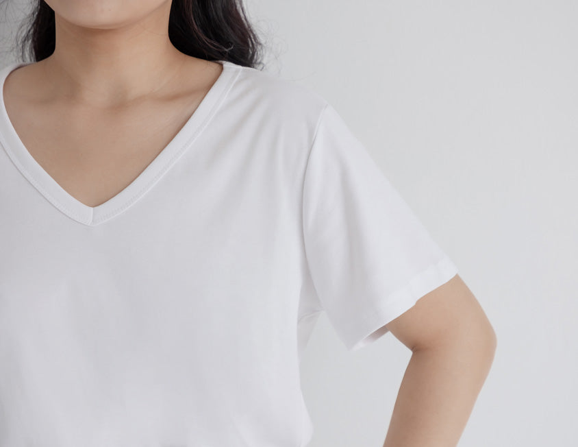 V-Neck Multicolor Plus Size Comfy Slim Tee