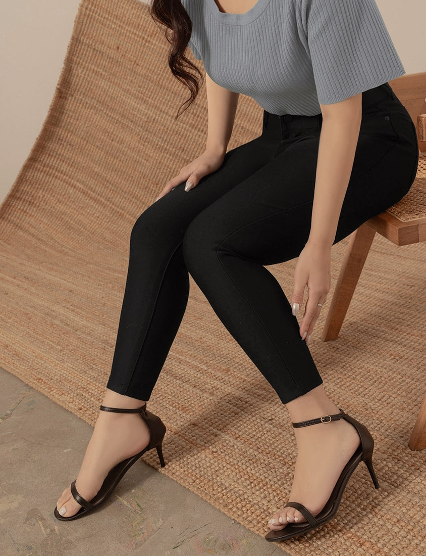 Perfect Proportion Anti-Pilling Stretch Plus Size Pants (Petite Length)