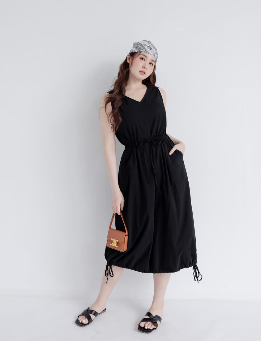 Cooling Tech V-Neck Plus Size Maxi Dress