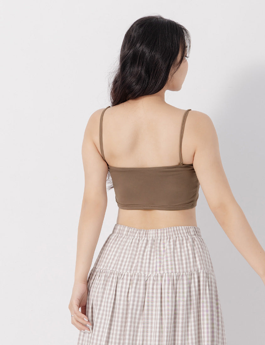 Pobra. Removable Padded Silky Milk Plus Size Bandeau BRATOP