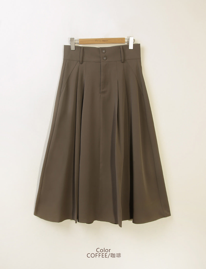 MISS. Wrinkle-Resistant Tummy Flattering with Back Elastic Plus Size Tailored Maxi Skirt