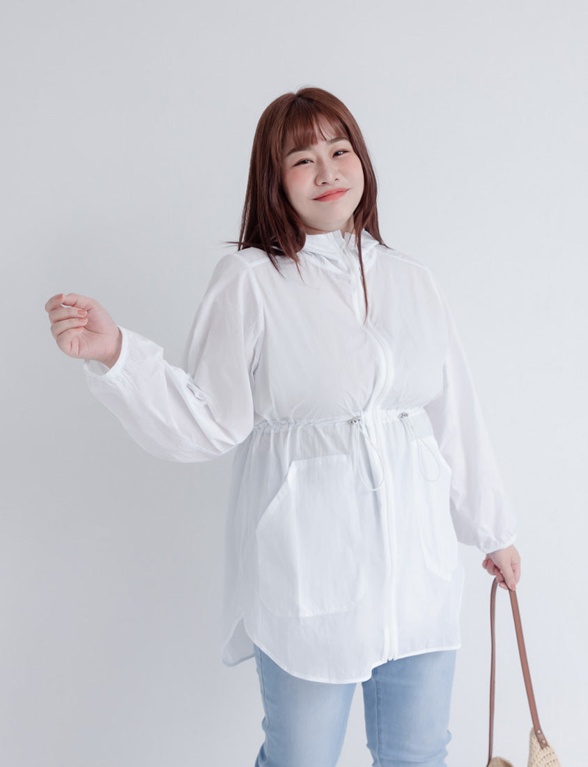 UV PRO+ Lightweight Functional Longline Utility Plus Size Jacket