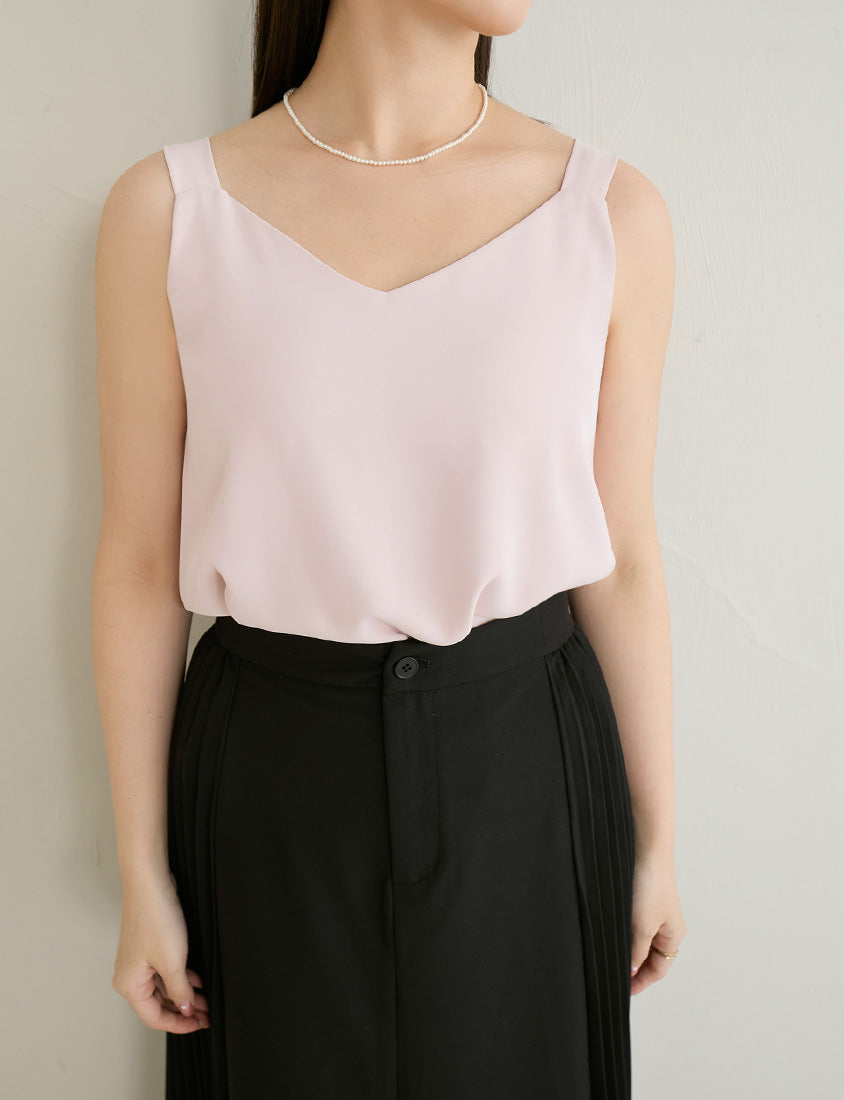 MISS. Two Way Reversible Matte Chiffon Plus Size Tank Top